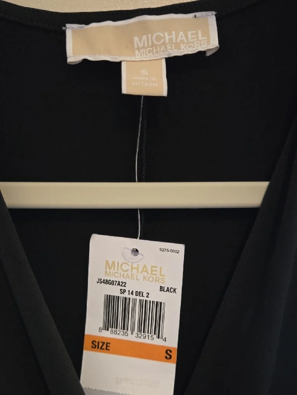 NWT Michael Kors Black Sleeveless Wrap Sheath Dress